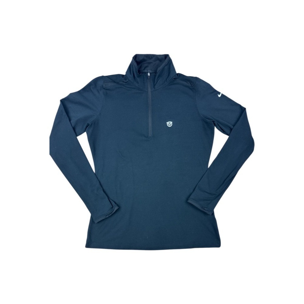 Nike Golf Dri-Fit 1/4 Zip‎ Pullover M Black Owl Logo Tour Performance Shirt
